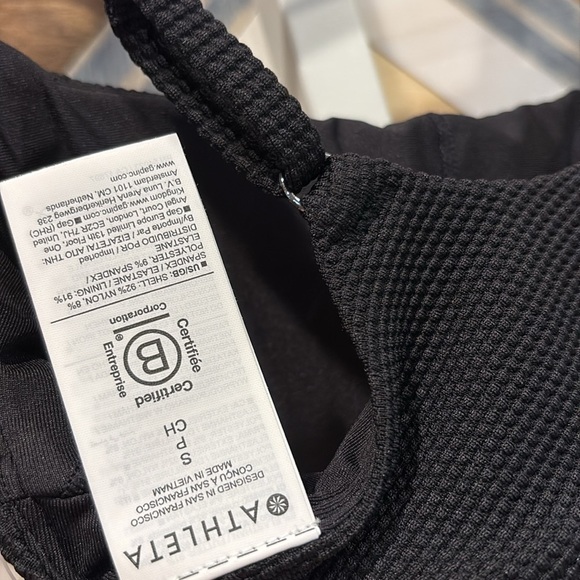 Athleta Scoop Pique Bikini Top Black Small NWT - Picture 7 of 7